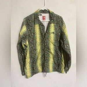Men’s northface x supreme snakeskin button up windbreaker